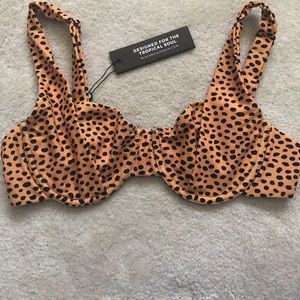 Leopard Print Bikini Top